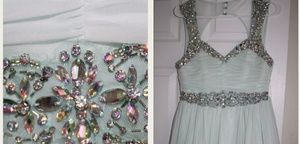 Seafoam green party dress